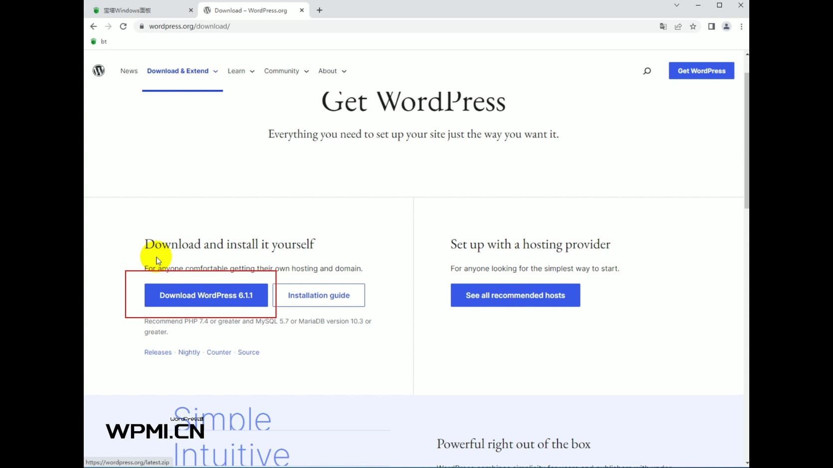 如何在官网下载WordPress程序 如何在官网下载WordPress程序